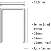 Union Kram Type WS - 32mm - Verzinkt - 8000 Stuks