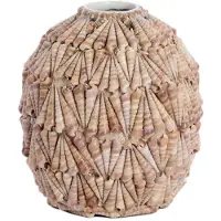 Light & Living Sfeervolle bruine bamboe vaas Shell