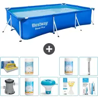 Bestway Steel Pro, rechthoekig zwembad - 300x201x66 cm - 10-delig - S43336