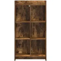 vidaXL Boekenkast Gerookt eiken 59 x 30 x 111 cm Bewerkt hout