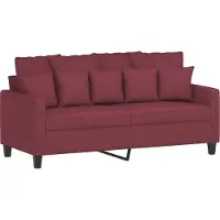 vidaXL Tweezitsbank 140 cm stof wijnrood