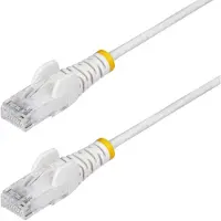 StarTech.com 3m Dunne CAT6 Ethernet Kabel, Wit, Snagless, 100W PoE, UTP, LSZH, 28AWG Pure Koperdraad, Slim RJ45 Netwerk Patchkabel met Trekontlasting, Fluke Getest