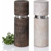 AdHoc Peper- / Zoutmolen Textura Antique Brown & White 13 cm