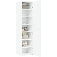 vidaXL Hoge kast 45x42,5x185 cm bewerkt hout wit
