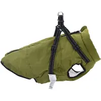 vidaXL Hondenjas Leger Groen L48 Fleece en polyester