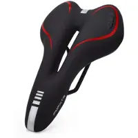 INF Fietszadel van siliconen Black+Red