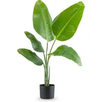 Easyplants | Kunstplant Strelitzia 90 cm real touch | Zijde | Strelitzia | Groen