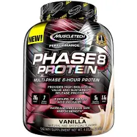 Muscletech , Platinum, 8-Uur Proteïne, Vanille Cake, 4,58 lbs (2,08 kg)