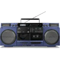 Medion LIFE P66538 Retro-radio met cassette, blauw