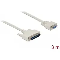 DeLOCK Serial Cable D-Sub 25 male to D-Sub 9 female 3 m