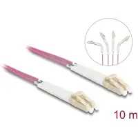 DeLOCK Optical Fiber Cable LC Duplex to LC Duplex Multi-mode OM4 angled 10 m