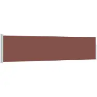 vidaXL Tuinscherm uittrekbaar 117x514 cm bruin
