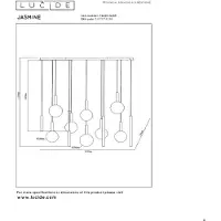 Lucide JASMINE - Hanglamp - LED Dimb. - CCT - 14x4,4W 2200K/3300K - Geschikt voor vide en hoge plafonds - Koper - Premium