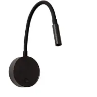 Lucide ASJA - Oplaadbare Wandspot / Wandlamp - Accu/Batterij - LED Dimb. - 1x3W 2700K - Zwart