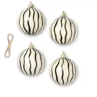 Ferm Living Christmas Glass Ornaments Stel van 4 Red Brown