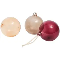 Ferm Living Glass Baubles - Set van 3 L | Roseate Translucent