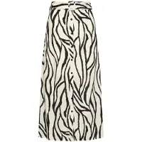 Smashed Lemon Midi-rok met zebra print off-white/zwart |