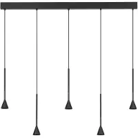 Lyora Hanglamp Net Recht 5 Lichts Zwart