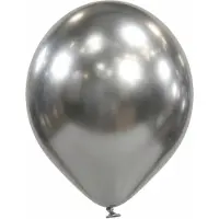 Belbal Ballonnen - Luxe - Glanzend zilver - Metallic - 30cm - 100st.