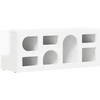 vidaXL TV Kast ELST 100 x 35 x 40 cm Hoogglans wit Bewerkt hout