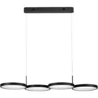 Nova Luce Moderne hanglamp Magnus zwart 84cm
