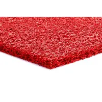 Gj Floors - Schoonloopmat spaghetti Elite | Rood - Breedte: 1,20 meter - Dikte: 15 mm - Materiaal: Polymeren