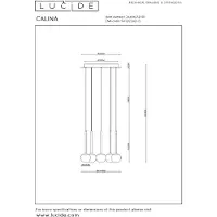 Lucide Calina Hanglamp Black | 5-Light (37W CCT)