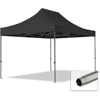 TOOLPORT 3x4,5 m Easy up partytent PVC, PREMIUM staal 40mm, zwart