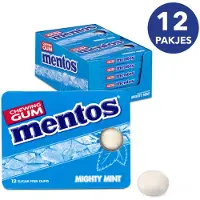 Mentos 8x Mighty Mint Blister 12 X 12 Stuks