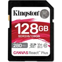 Kingston Canvas React Plus - microSDXC Geheugenkaart - 128GB - UHS-II V60 - 280/150 MB/s