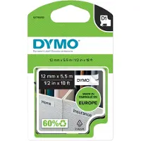 Dymo 16959 (S0718060) Tape Zwart op wit (12 mm)