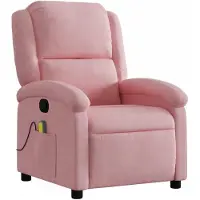 vidaXL Massagestoel verstelbaar fluweel roze