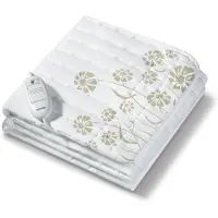 Beurer Elektrische onderdeken 1 persoons - Elektrische deken 150x80cm - Onderdeken - Snelle opwarming - BSS (Safety System) - Ademend fleece - Wit