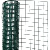 Nature gaas vierkant 25 mm 1x2,5 m m kunststof gecoat staal groen