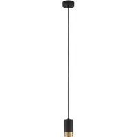 Lyora Hanglamp Pongo S enkel 10,8cm zwart met goud