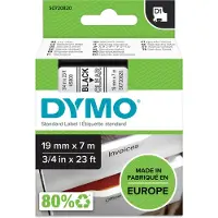 Dymo 45800 (S0720820) Tape Zwart op transparant (19 mm)