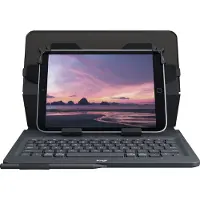 Logitech Universele Folio met geïntegreerd toetsenbord voor 9-10 inch tablets Zwart Bluetooth Deens (DK, 9 - 10" tabletten), Tablet toetsenbord, Zwart
