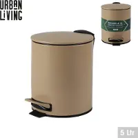 Urban Living "DESERT" BADKAMERAFVALEMMER 5L MET PEDAAL EN SOFT-CLOSE DEKSEL D21XH26CM