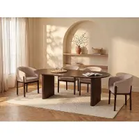 Vente-unique Eettafel 8 personen van mangohout - Naturel - NEVILI
