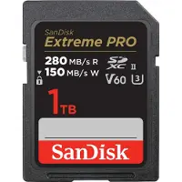 SanDisk 1TB SDXC Extreme Pro UHS-II U3 V60 280MB/s geheugenkaart