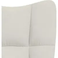 vidaXL Relaxstoel fluweel crèmewit