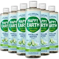 Happy Earth 6x 100% Natuurlijke Micellair Water 3-In-1 300 ml