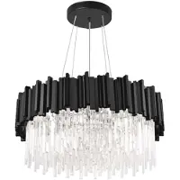 Toolight Kristallen Plafondlamp APP1481-1C Black