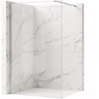 REA Walk-in Douchewand Flexi Transparent / Chrome 80