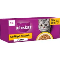 Whiskas Kattenvoer - Adult 1+ - Gevogelte in gelei - 40x85g
