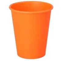 Papstar Koffie/Drinkbekers, Karton "To Go" 0,2 l Ø 8 cm · 9,2 cm oranje (1000 stuks)
