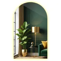 Tulup Spiegel – Niereguliere Spiegel 60x100 cm – Grote Staande Wandspiegel – Modern Design – Warm Licht 3000 K – Decoratieve Spiegel