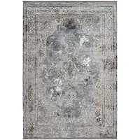 Muratap Luxury picasso elysee vloerkleed laagpolig luxe tapijt soft fluweel zilver- 160x230 cm