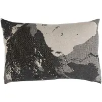 AYTM Floreo kussen 40x60 cm Zwart-beige