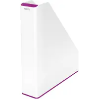 Leitz -magazijnbestand WOW Duo Color, wit/paars